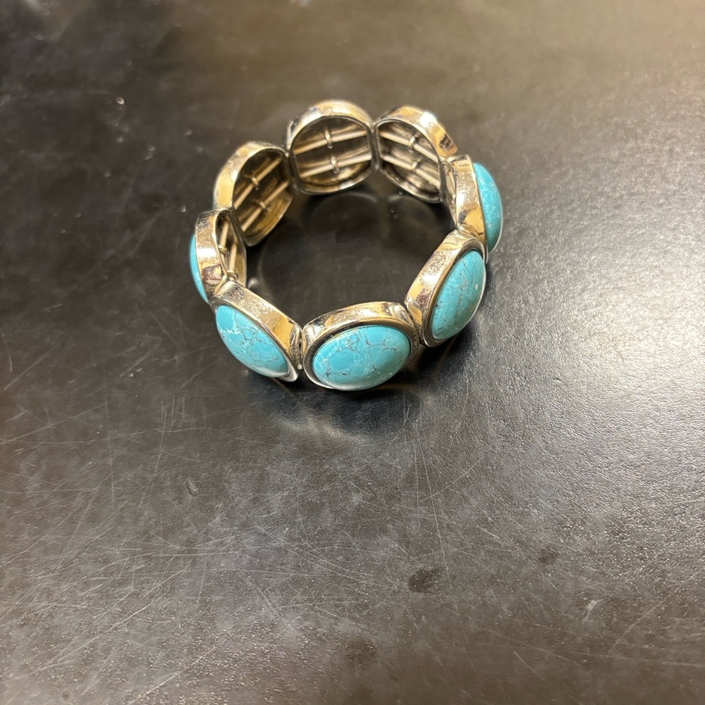 Turquoise and Silver Women's Bracelet